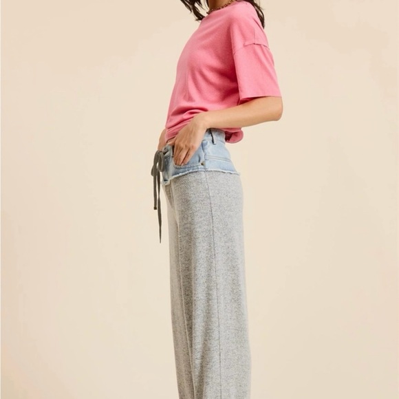 NWT MIXED FEELINGS DENIM BAND SWEATPANTS, VARIOUS SIZES - Picture 7 of 8